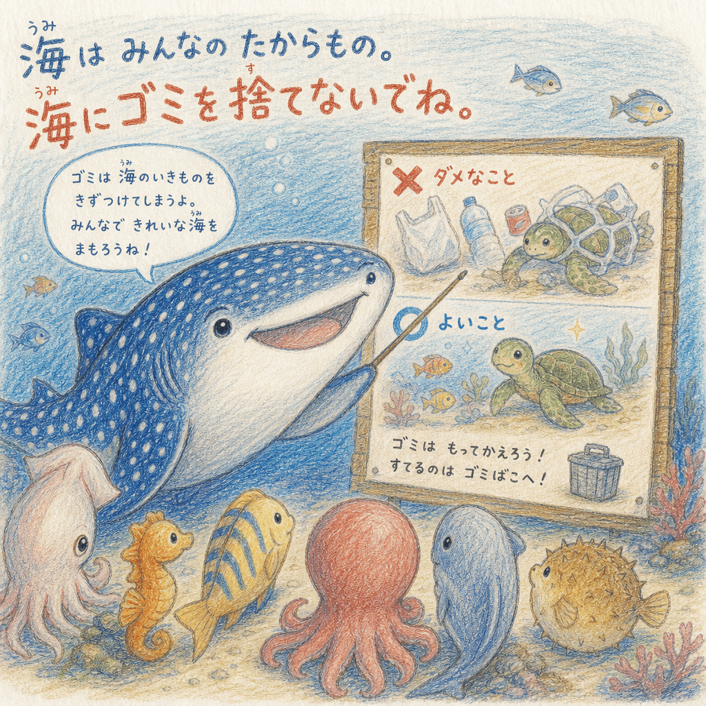 勉強会の色鉛筆イラスト